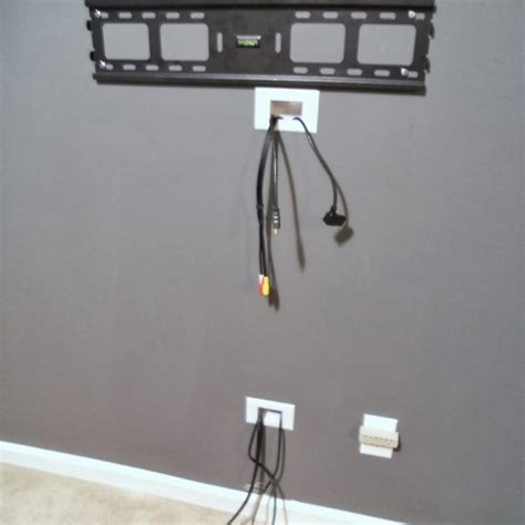 running hung tv wires in wall to junction box|wall mounted tv wiring instructions.